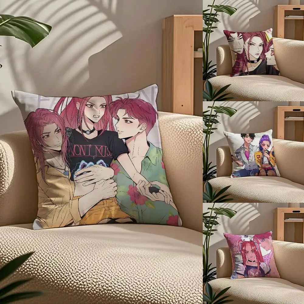 

S-S-Saja B-Boys Pillow Case Comfort Sofa Bed Silky Elegant Invisible Zipper Custom Decorative Cushion Cover