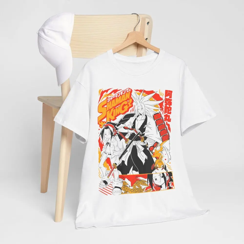 Shaman King Yoh T-shirt Amidamaru Yoh Asakura Anime Manga Gift Shirt All Size