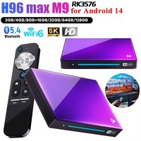 H96 MAX M9 AI-SR TV Box Android 14 RK3576 8G DDR4 128G Support Super Resolution 8K Video Decoding Wifi6 BT5.4 1000M Media Player