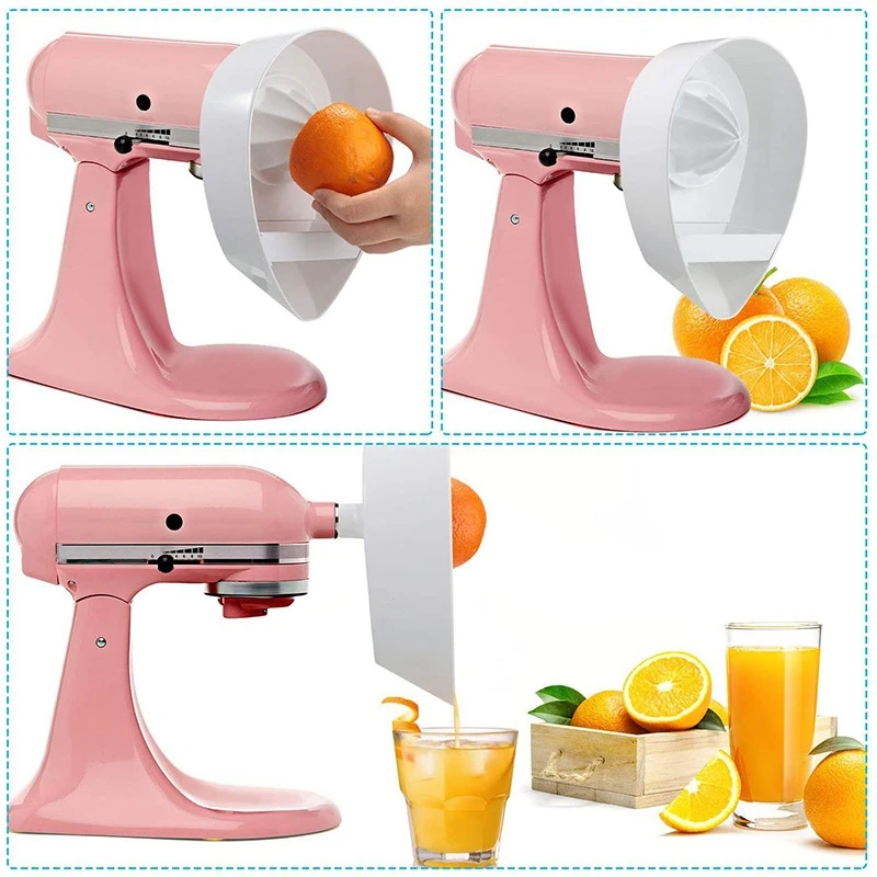 น้ำสิ่งที่แนบมาสำหรับเครื่องผสมอาหาร Kitchenaid (4.5QT/5QT) เครื่องคั้นน้ำผลไม้ Citrus ผสมสิ่งที่แนบมา Reamer เครื่องล้างจานปลอดภัย