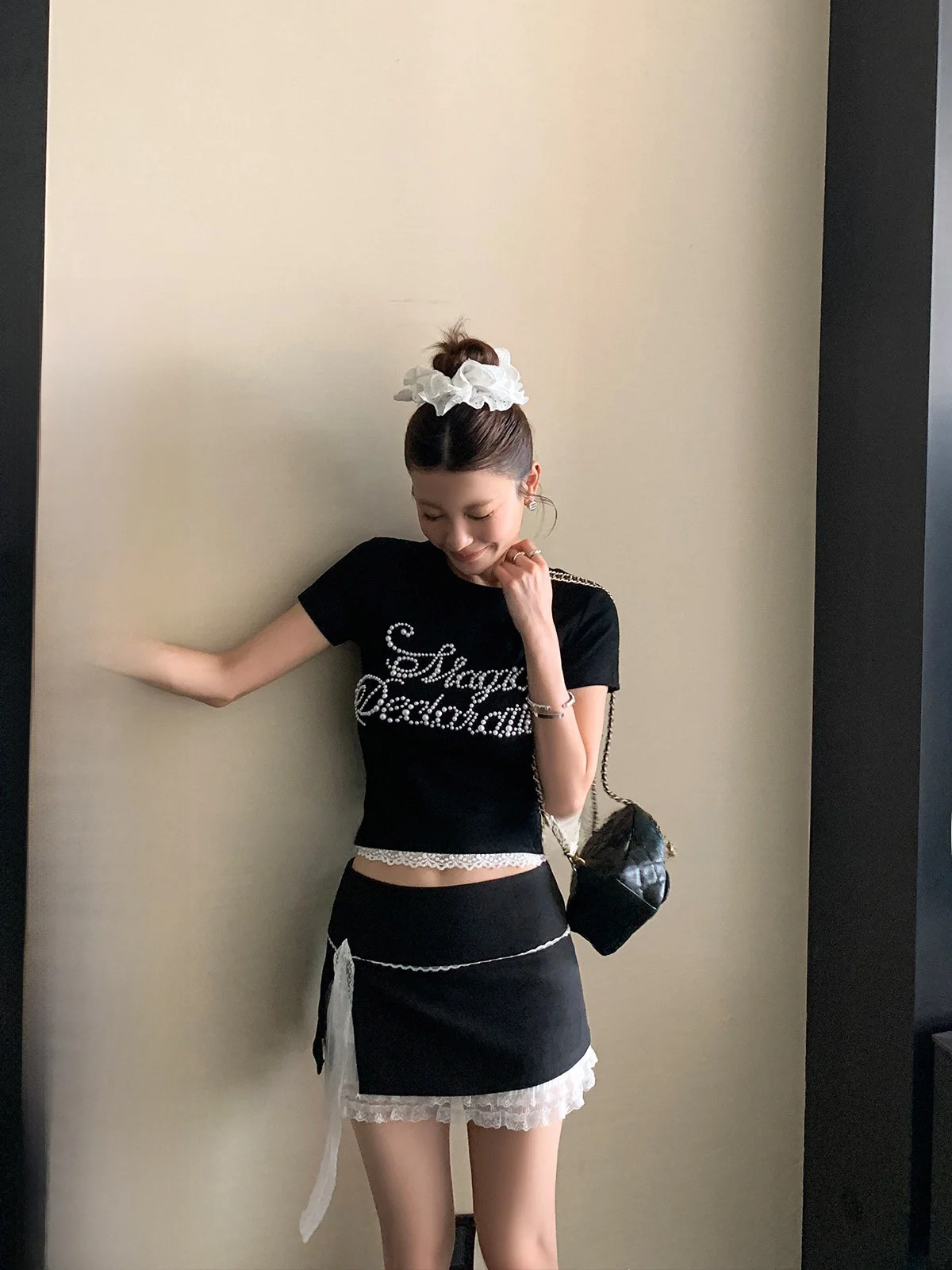 

Женская летняя юбка LIONE Date Tea Break Lace, многослойная, в корейском стиле, из полиэстера и спандекса, разноцветная