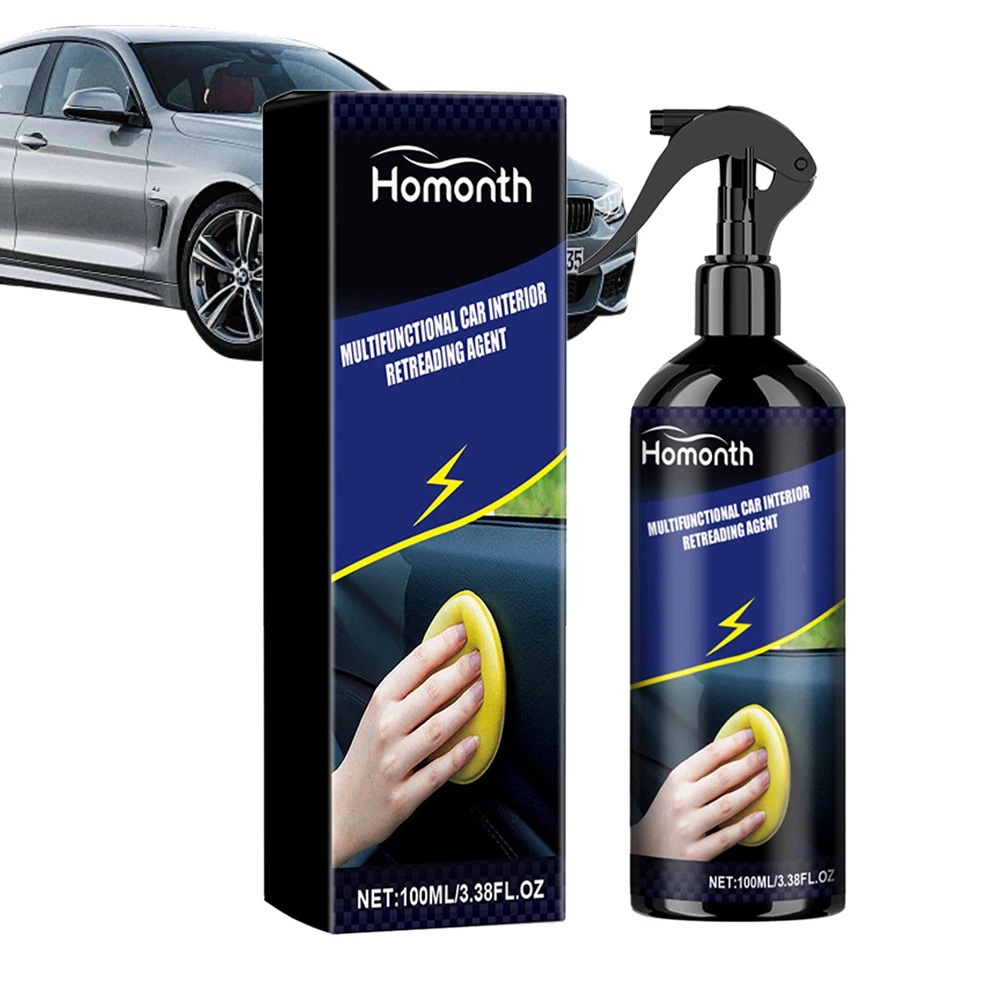 Agente de reacondicionamiento automático, reparador de plástico impermeable para el Interior del coche, elimina las manchas, 100ml