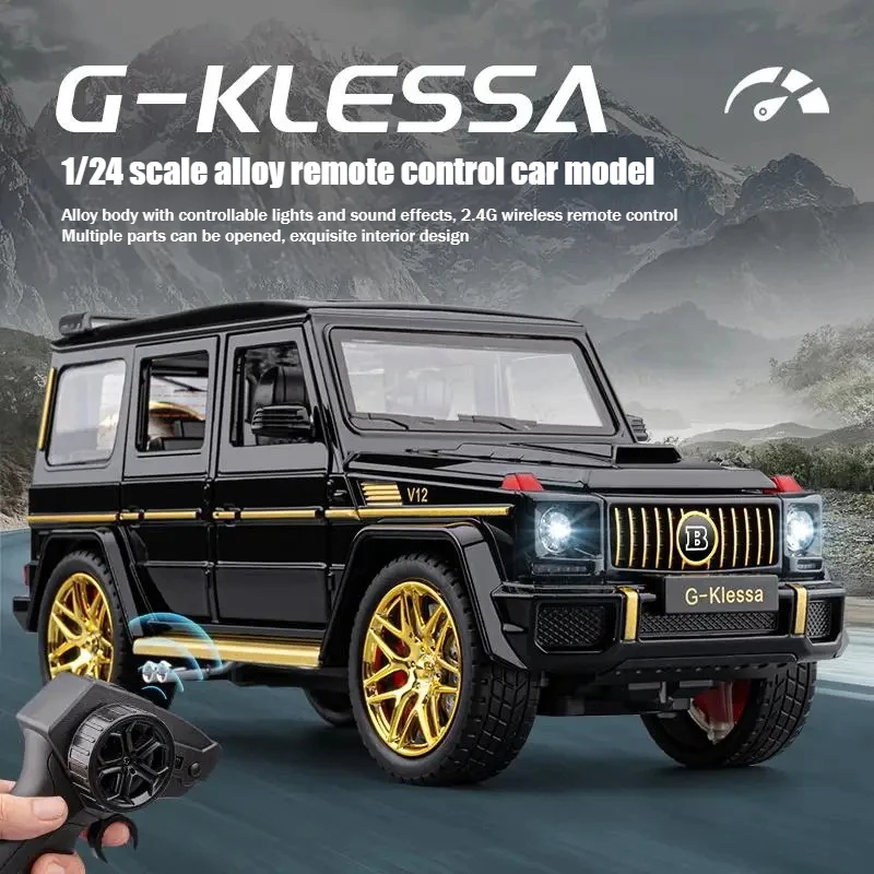 

1:24 G63 RC Cars Off Road SUV Alloy Metal Diecast Model Car Sound & Light Radio remote control car Children's toy car Birthday