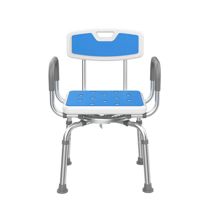 Elderly Bathing Chair Aluminum Alloy Anti slip Safety Bathing Chair Disabled 360 degree Rotating Adjustable Shower Chair