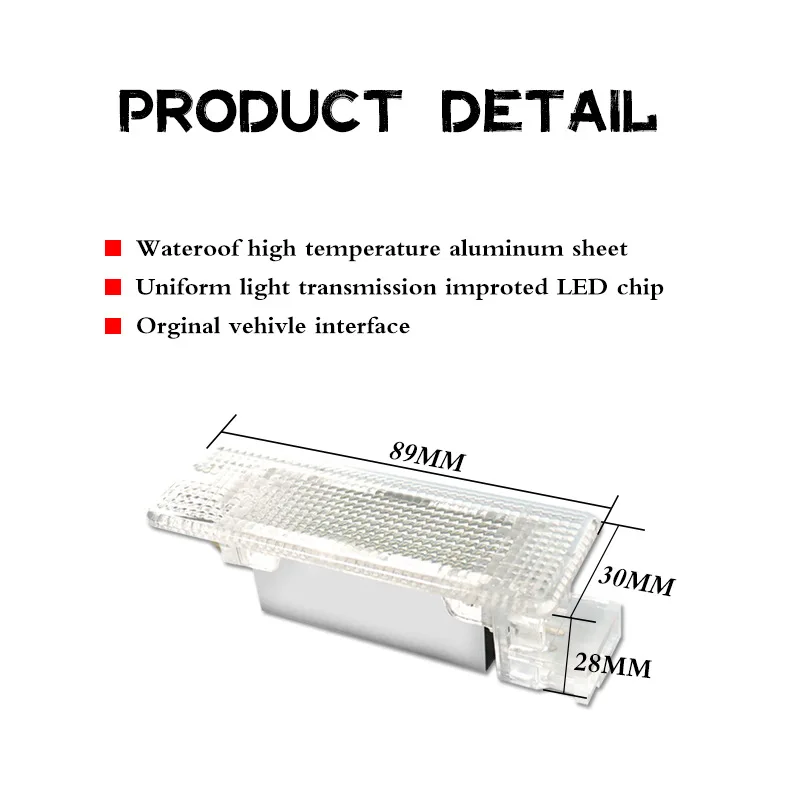 لشركة فولكس فاجن جيتا باسات جولف بول طوارق طوارق الأمتعة مقصورة ضوء LED الخلفية الجذع الخفيفة #2