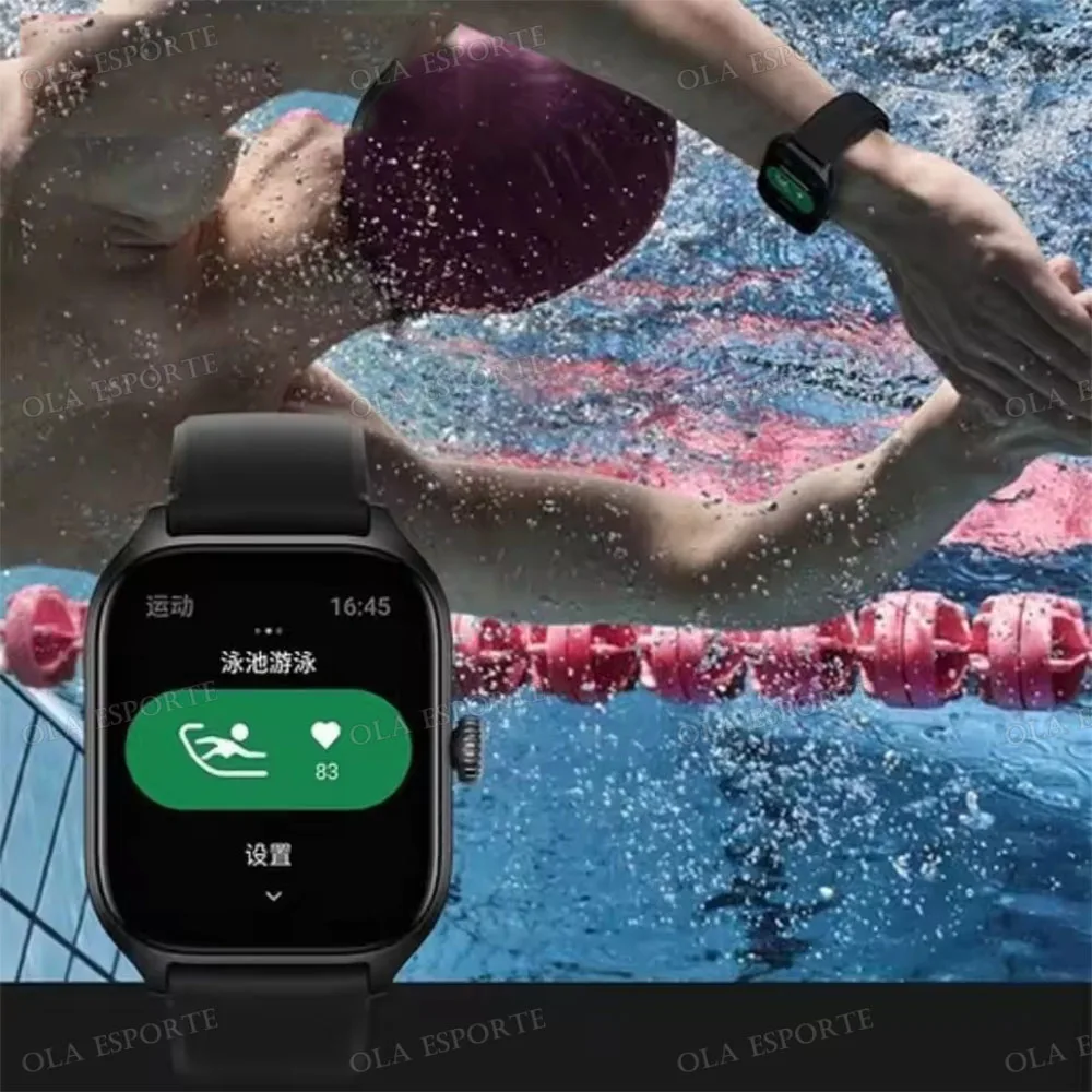 الرجال النساء ساعة ذكية AMOLED شاشة تعمل باللمس الكامل بلوتوث دعوة 100 + أوضاع رياضية مقاوم للماء Smartwatch مراقبة معدل ضربات القلب النوم