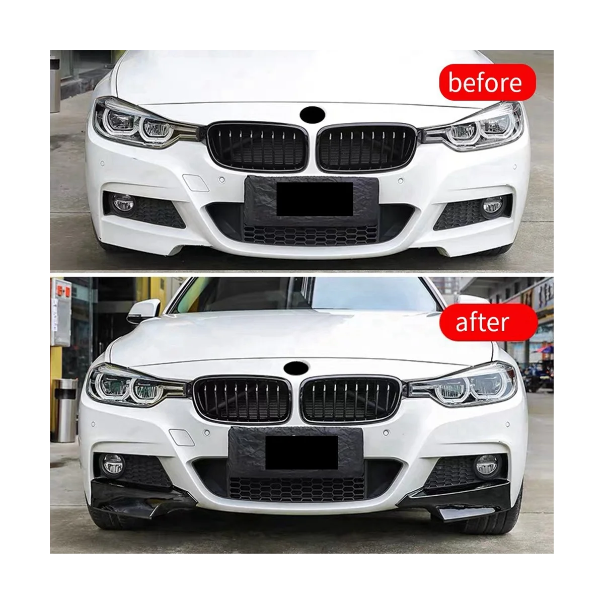 Fog Light Front Wind Knife Wrap Angle Wrap Angle Spoiler Car for 3 Series F30 F35 M Pack 320I 325I