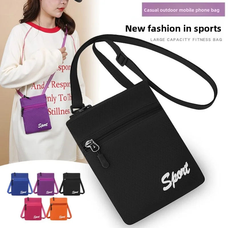 Lightweight Minimalist Mini Square Phone Bag Outdoor Portable Crossbody Bag Fashion Key Card Coin Purse for Daily Commuter Trave