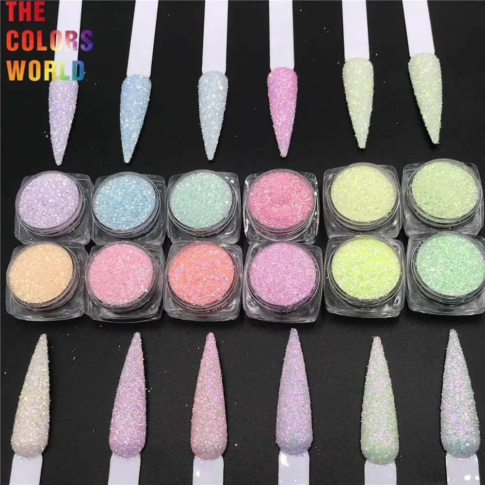 TCT-714  Iridescent Rainbow Candy Colors Nail Glitter Decoration Manicure uñas Tumbler Resin Craft Festival Accessories Supplier