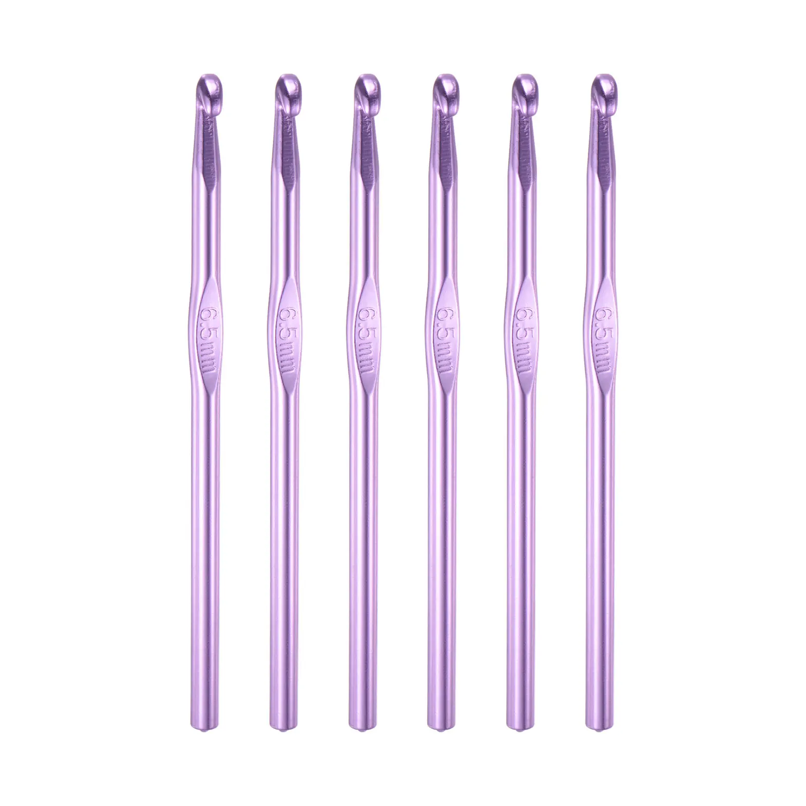 6 Stück Aluminium-Häkelnadeln, 2–10 mm, Stricknadeln für DIY-Bastelgarn