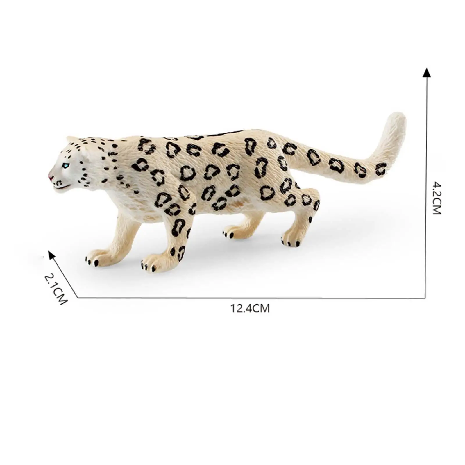 Estatuilla de leopardo, juego de leopardo de nieve, modelo a partir de 3 años, animales salvajes para niños y niñas