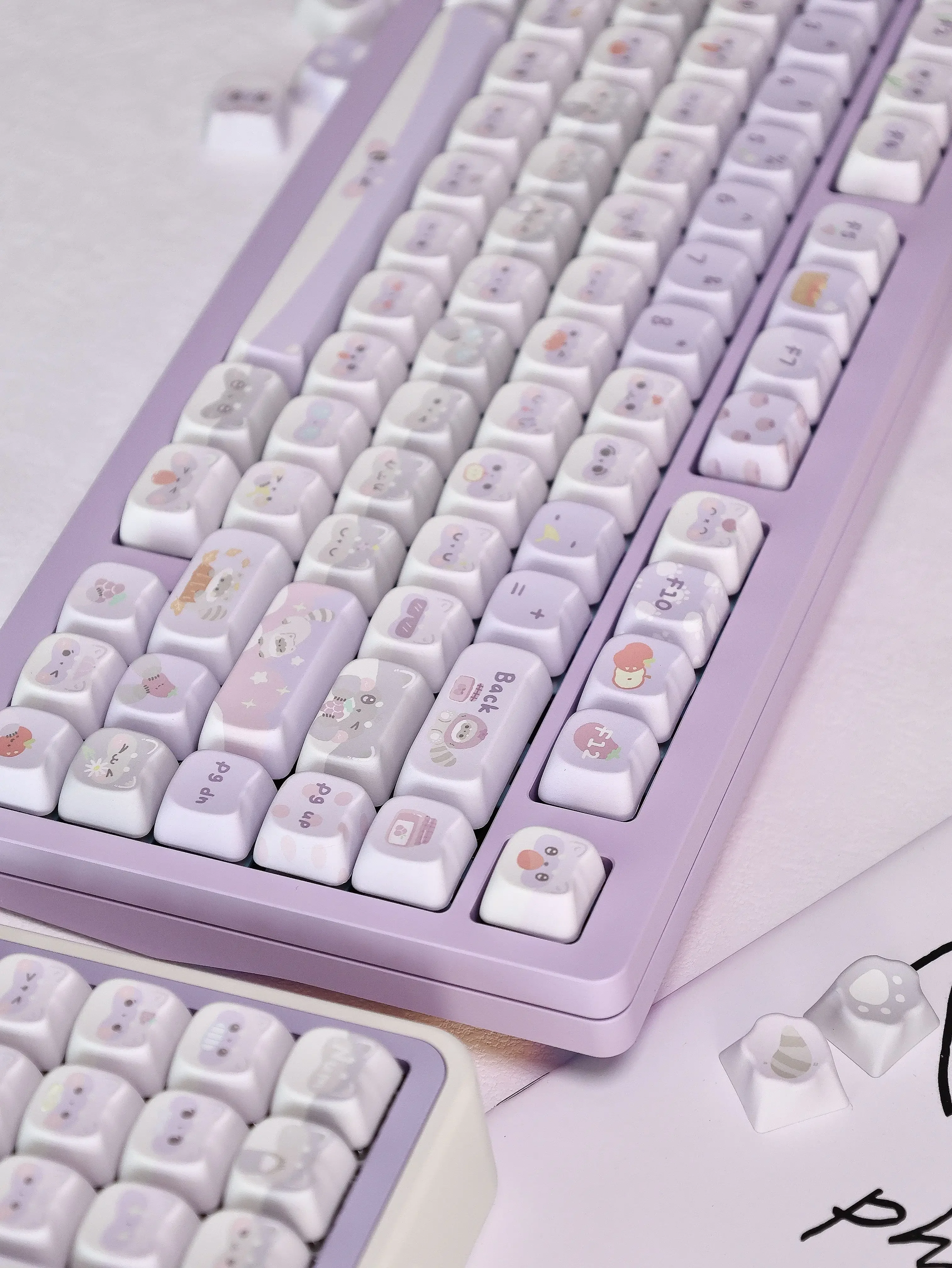 Lilac-Bluetooth付きの完全なメカニカルキーボード,5つの昇華型