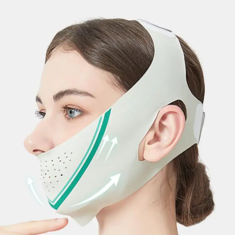 Sleep Chin Up Lifting Belt V Line Shaping Face Mask Soft Elastic Face Sculpting Strap for Women Men Facial Contouring view 6