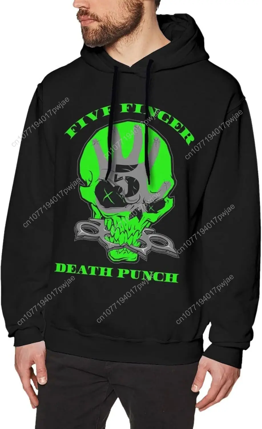

Мужская толстовка Five Finger Rock Death Punch Band, хлопковая толстовка с длинными рукавами, толстовки для мужчин, пуловер с капюшоном, черный, 3X-Large