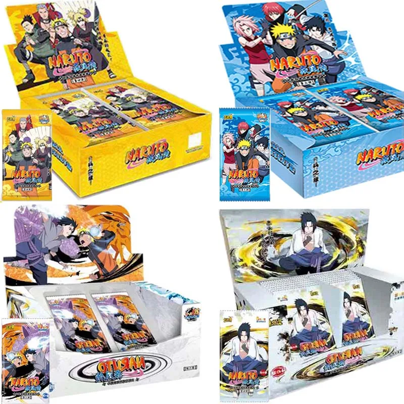 Wholesales 24BOX Naruto Collection Booster Box Cards Kayou Full Set Uzumaki Uchiha Anime Playing Game Cartas Christmas Gift