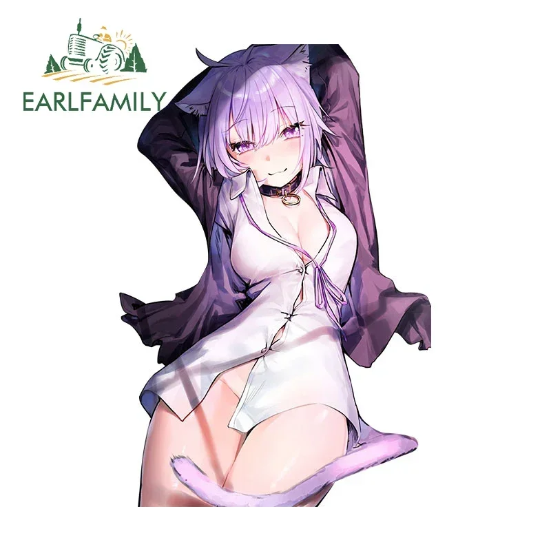 

EARLFAMILY 13 см X 8,8 см Hololive Nekomata Okayu автомобильные наклейки креативная индивидуальная зеркало заднего вида наклейка на кемпер гоночный декор