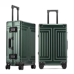 20“24''26''29 Inch 100% Aluminum Alloy Fashion Business Travel  Luggage Detachable Lining High-end Business Suitcase