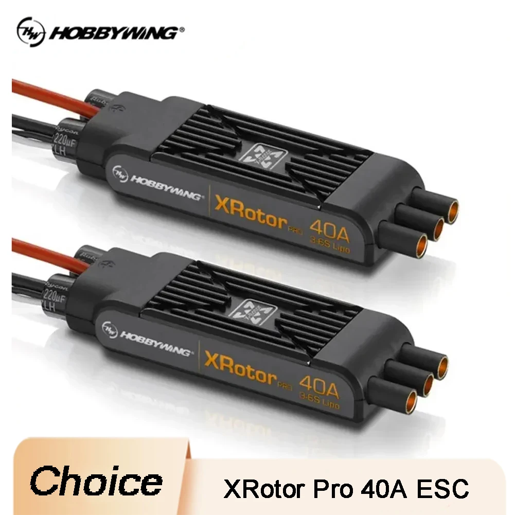 

2 шт. Hobbywing XRotor Pro 40A ESC без BEC 3S-6S Lipo бесщеточный DEO для Quadrocop 550 ~ 880 класс мультироторы аксессуары