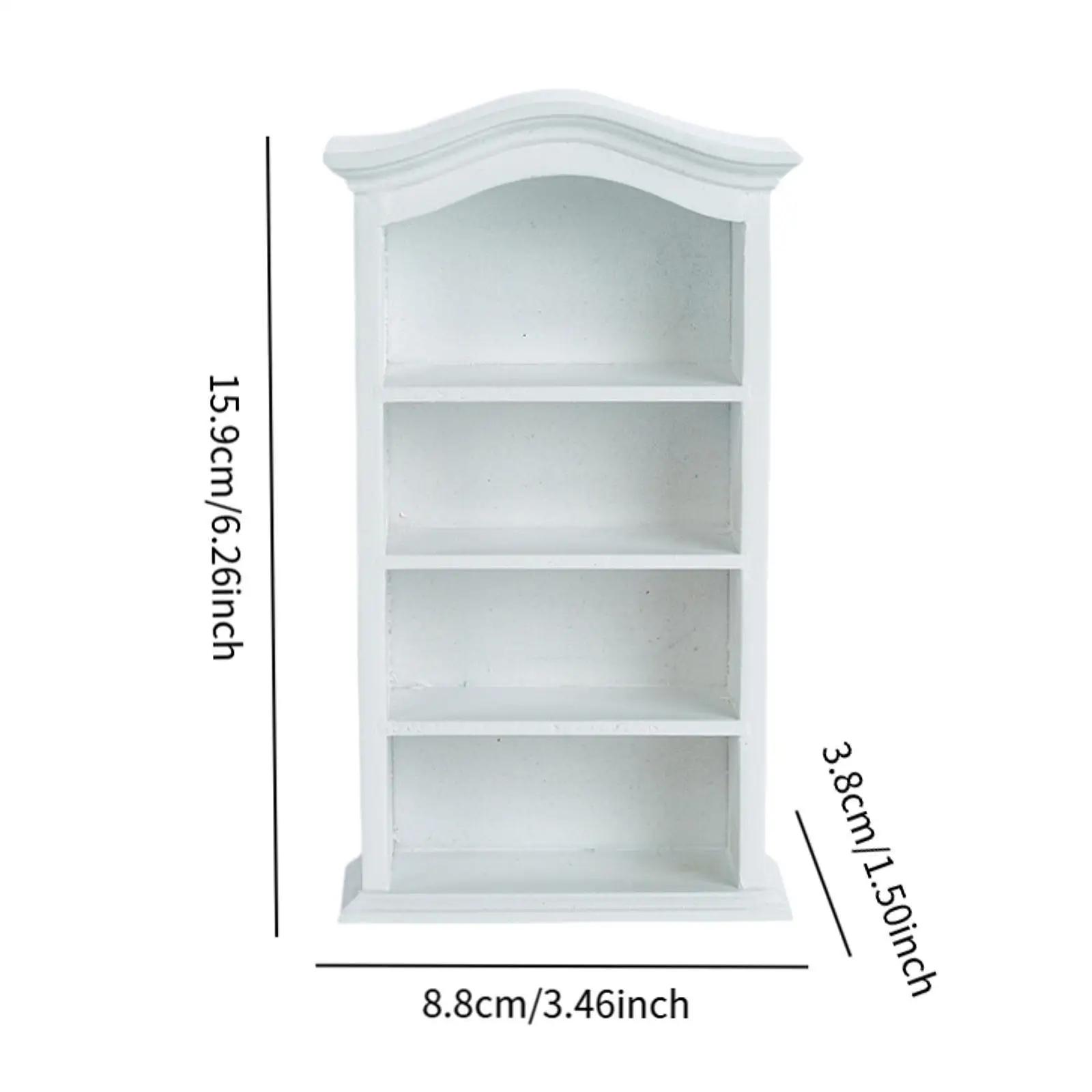 Miniature Dollhouse Bookcase Furniture,Dollhouse Accessory 1:12 1:6 Scale Four