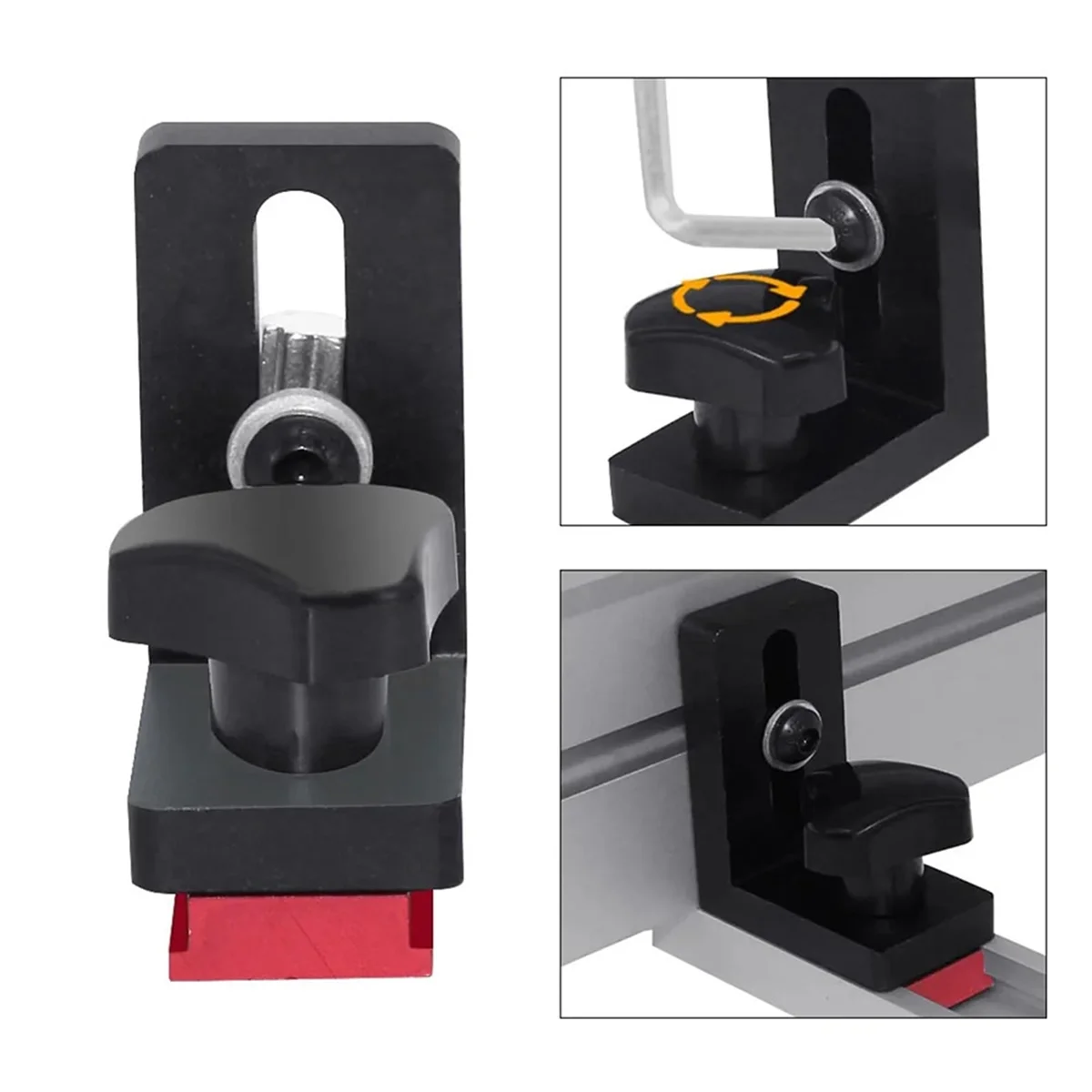 A002 30 T-Track Fence Connector Woodworking Tool Track Miter Stop Sliding Miter Aluminium Chute Connector Gauge Rail Retainer