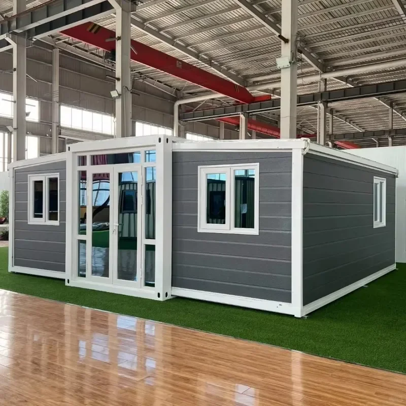 for 20 Foot Luxury Expandable Container House 2 Bedrooms with Bathroom Prefabricated Small Family Villa