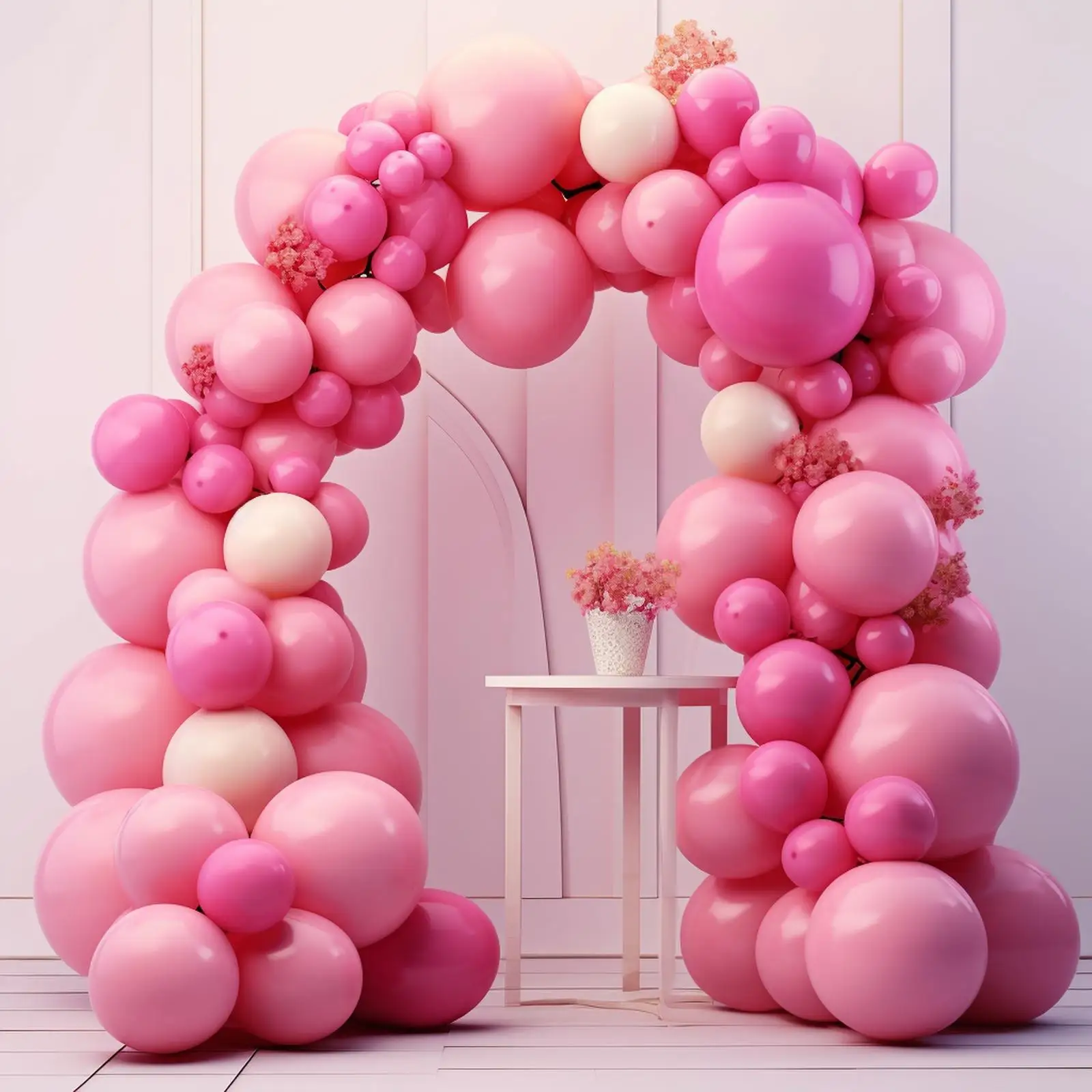 103pcs Set 5 Inch Hot Pink Latex Latex Party Balloons For Birthday Party Latex Party Balloons Birthday Balloons Latex Balloon