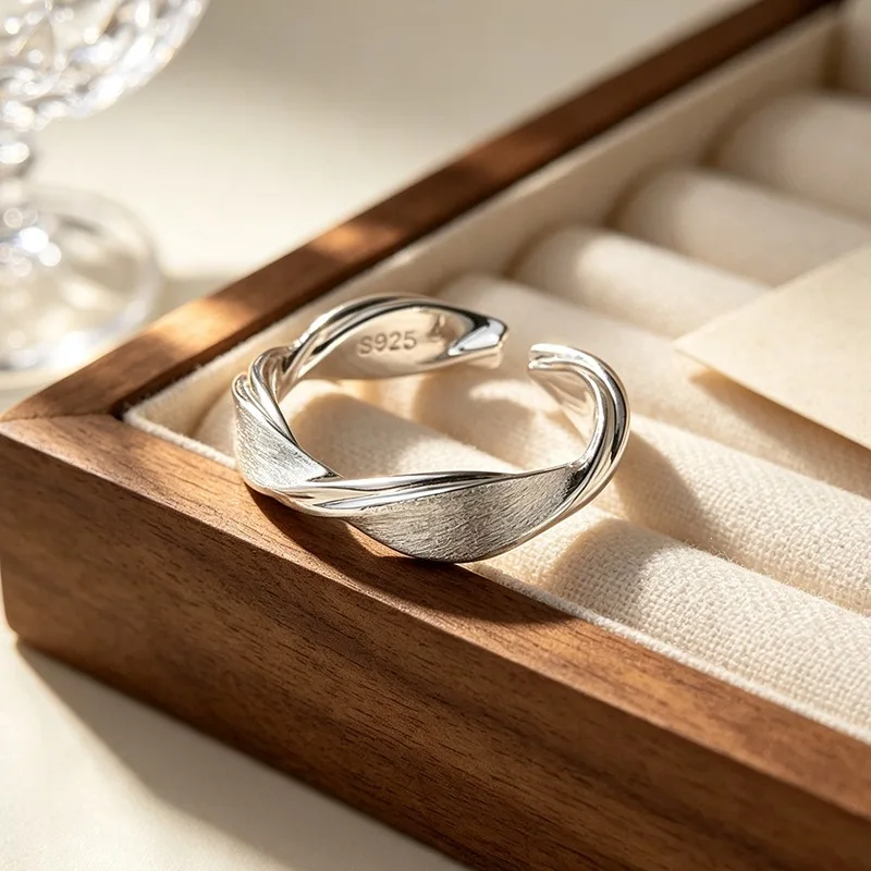 GANPUP Einfache Unregelmäßige Wellenförmige Linien Verstellbare Fingerringe für Frauen Süße Mode Neuer Ring Schmuck Geschenk Party anillos mujer – Detail 7