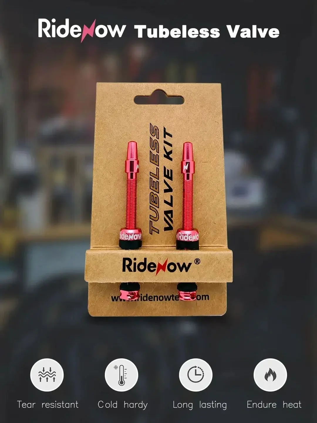 AliExpress NONE Ridenow Tubeless Valve 45/65/85mm Anodized Aluminum Alloy Bicycle Presta Valve Removable Core Air Valve for Road MTB Gravel Bike