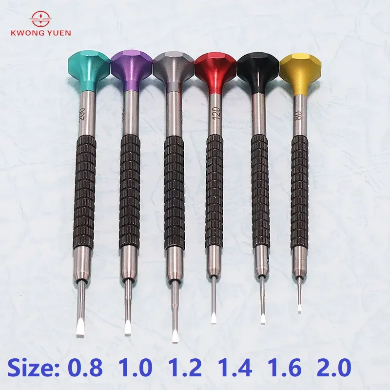 Kwong YUEN Stainless Steel Screwdriver Set With Ball Bearing Screwdriver with Spare Blades Watch Repair Tool Kit