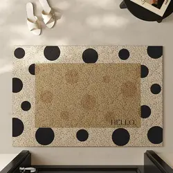 Wave Point Non-slip PVC Retro Entrance Doormat Floor Mats Silk Loop for Entryway Porch Hallway Home Decor Dust Removal Carpet