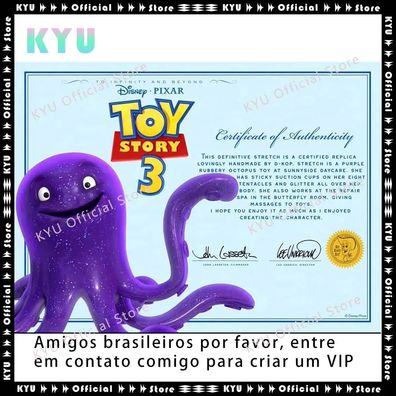 D-KOp Handmade Customized Product Handmade Artist Pixar Disney Toy Story STRETCH Octopus Model Decoration Rubber Soft