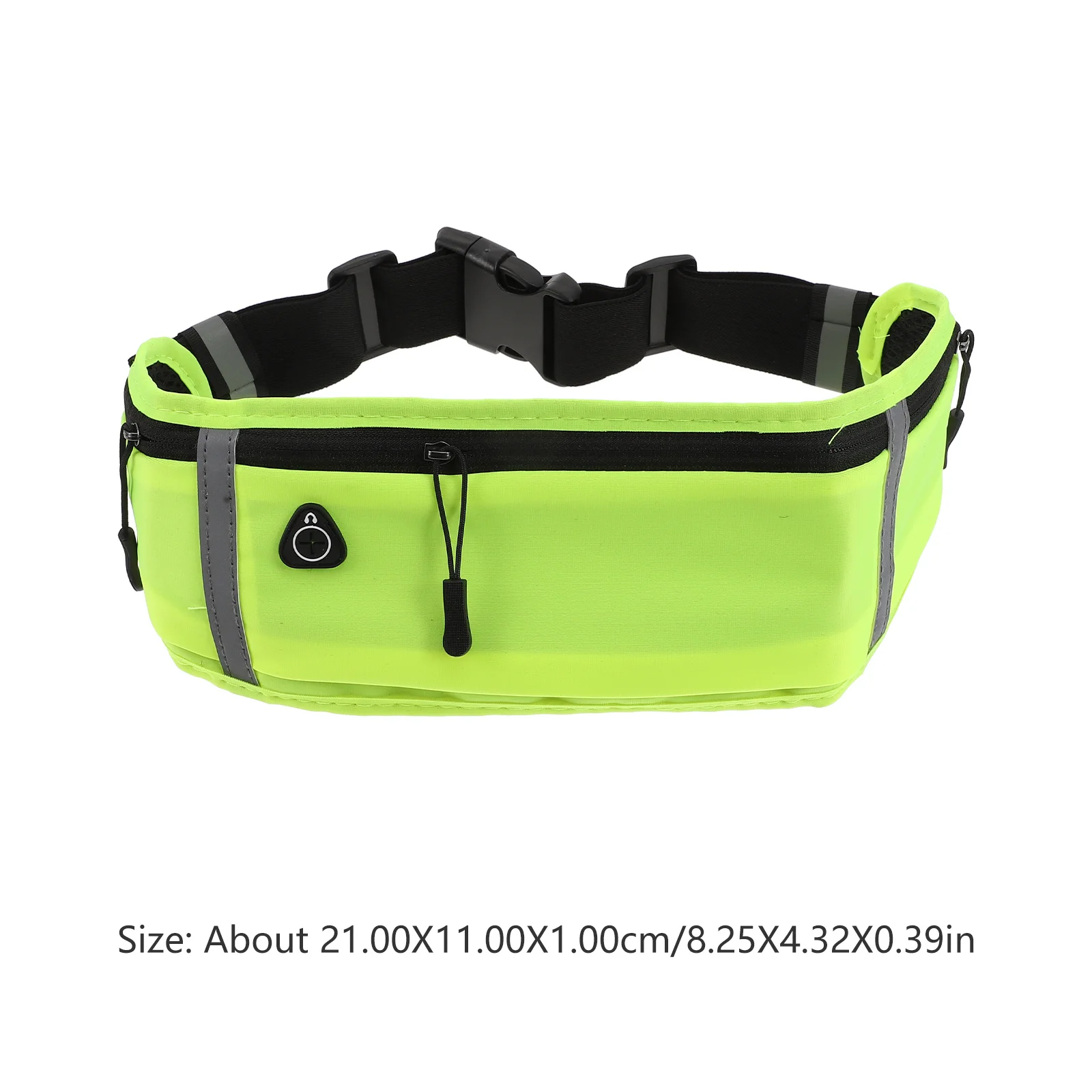 

Сумка-бананка для бега, водонепроницаемая, для активного отдыха, с регулируемым ремнем, светоотражающей полосой, разъемом для наушников, для телефона и музыки, 1 шт.