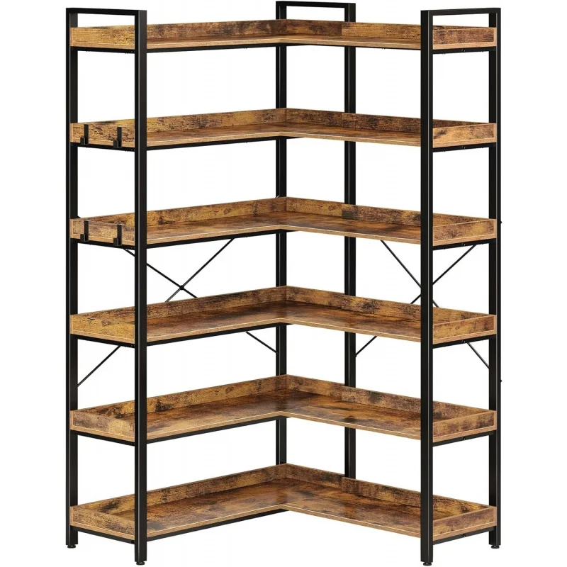 6-Tier Bookcase Wit…