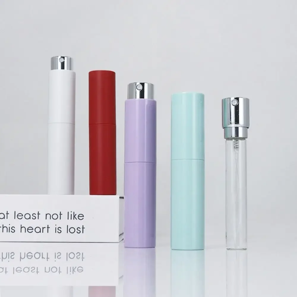 10ml Mini Perfume Bottle Refillable Spray Atomizer Bottle Portable Travel Spray Rotating Bottle Empty Cosmetic Containers