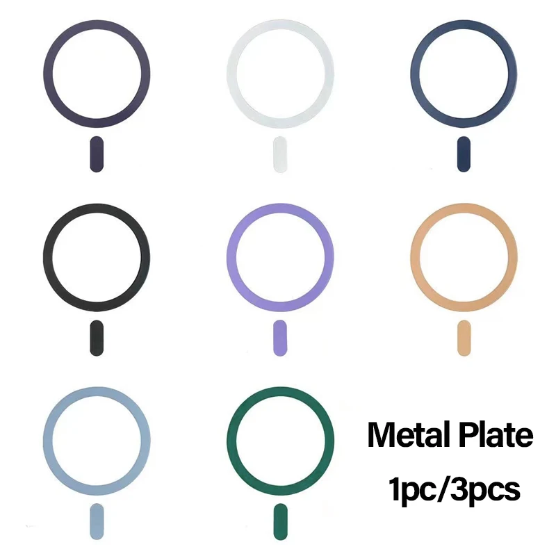 Universal Mobile Phone Metal Ring Plate for Magsafe Wireless Charging Sticker for iPhone Xiaomi Magnet Holder Iron Sheets in Car