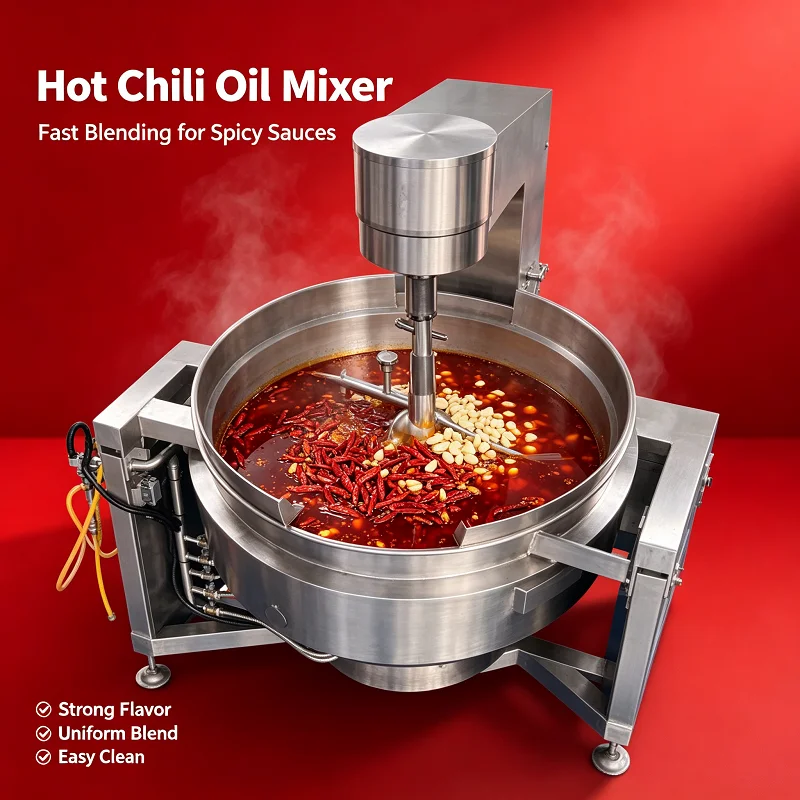 Commercial Planetary Cooking Mixer Jacketed Kettle Machine Pot for Food Processing Sauce Jam Paste Caramel