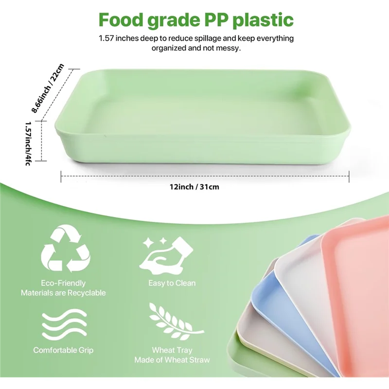 Vassoio di vernice per organizer per progetti fai-da-te, grandi vassoi artistici impilabili in plastica, vassoio da portata artigianale da 5 pezzi per la pittura