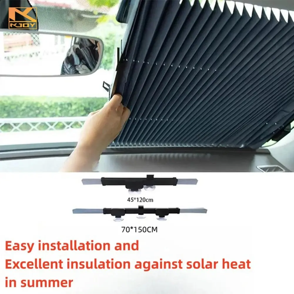 Auto einziehbar Sonnenschirm Sonnenschirm Sonnenschirm vordere Heckscheibe faltbar Universal Auto Winshield Sonnenschutz Zubehör