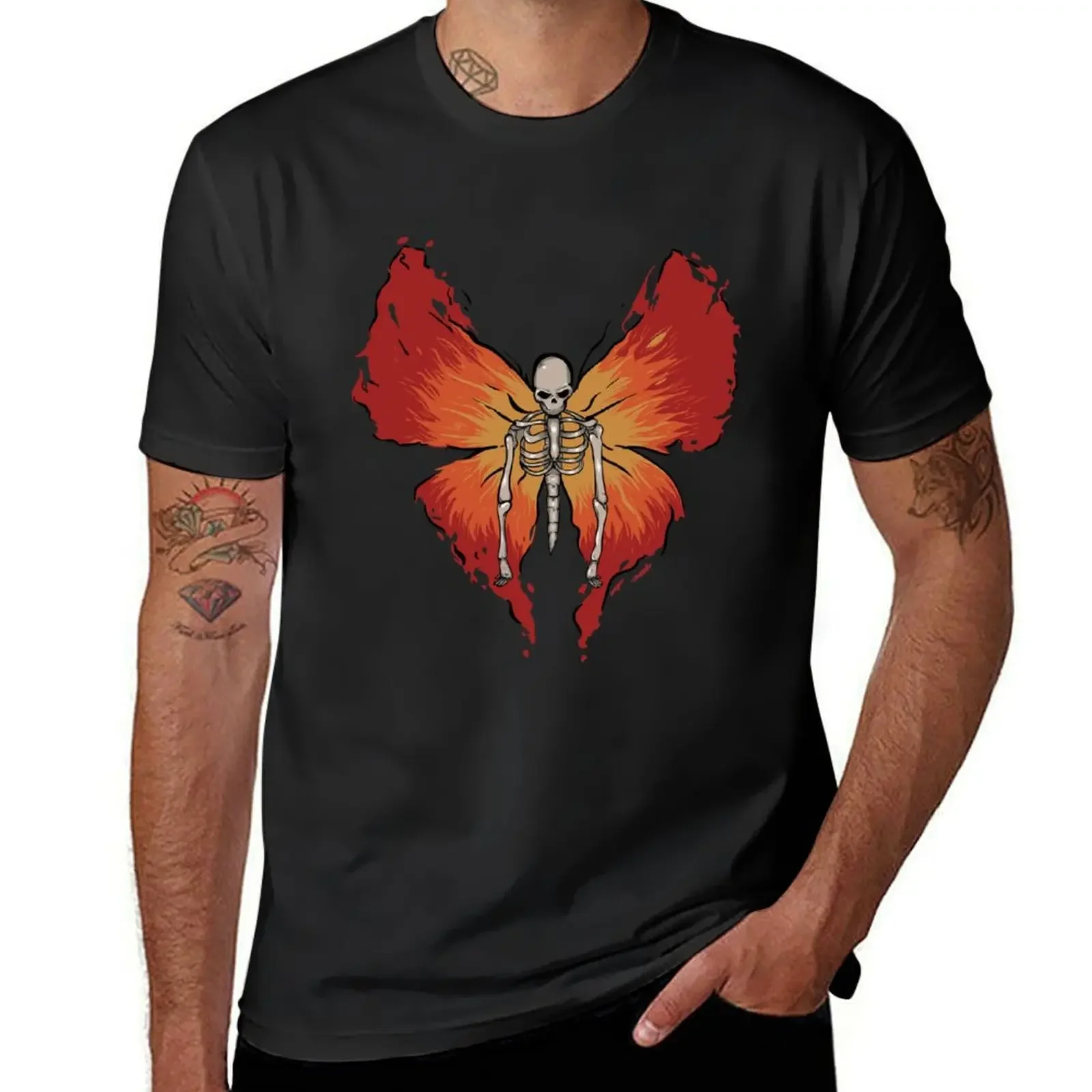 Skeleton Butterfly T-Shirt plus sizes graphic tee shirt vintage t shirt men