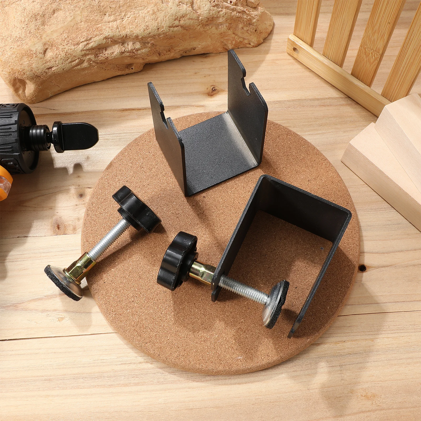 

2Pcs Drawer Installation Clamp Adjustable Woodworking Tool Heavy Duty Cabinet Fixing Mount Organizer Drawer with Fixing Clips