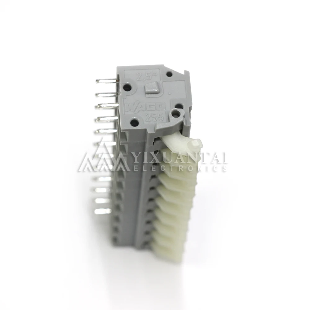 10pcs/Lot  255-410  WAGO【10-P Wire to Board Terminal Block Vertical with Board 0.200" (5.08mm) Through Hole】New and Original