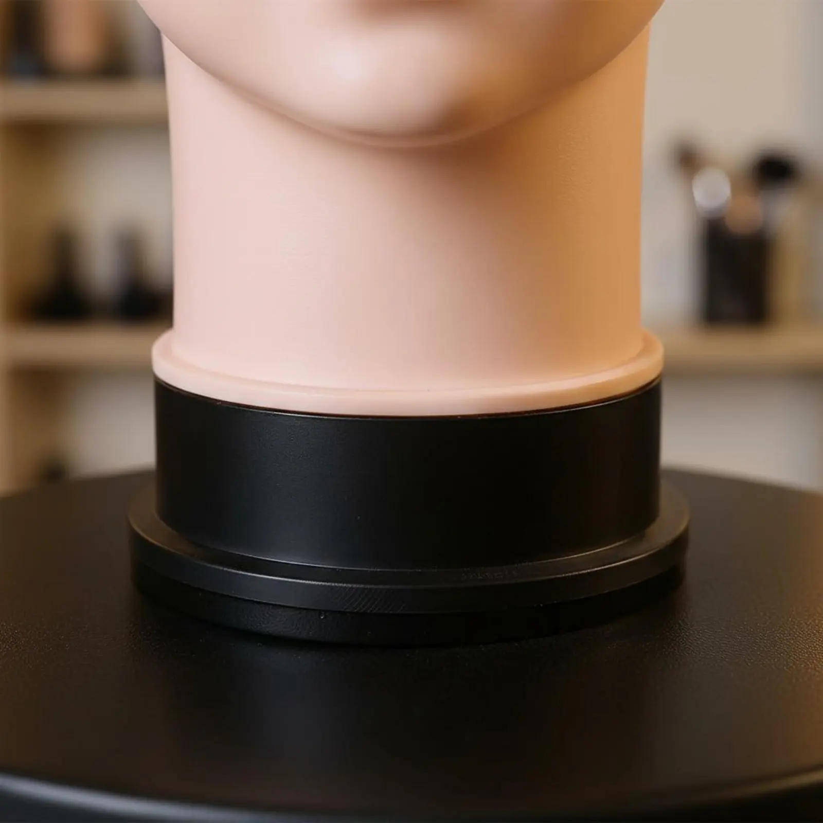 Bald Female Mannequin Head Polished Surface Female Display Head Professional Grade Easy to Use for Makeup Artists, Beauty School