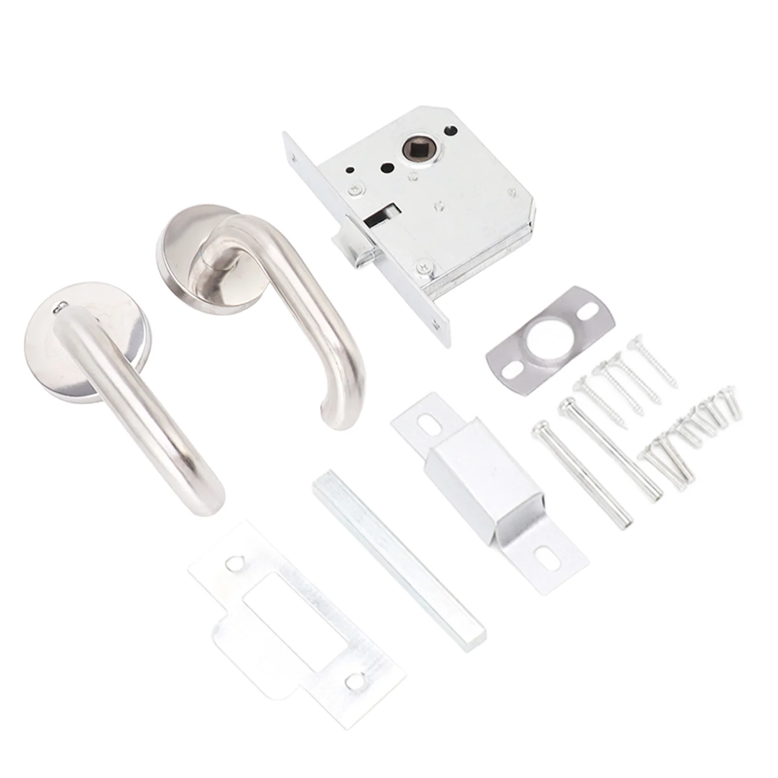 Door Handle Sets Handle Locks Stainless Steel Safety Passageway Door Handle Lock for Fire Emergency Exit Corridor Home Warehouse
