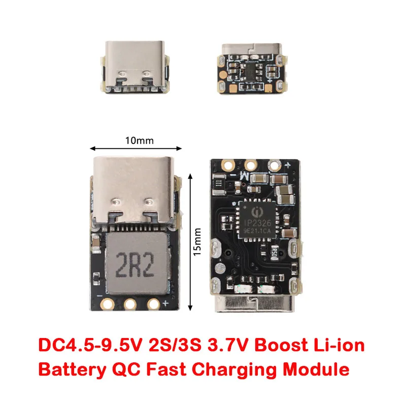 10Pcs/1pc DC 5V to 2S/3S Li-ion Battery Charging Module: QC Fast Charging / Battery Equalization for Drone Applications