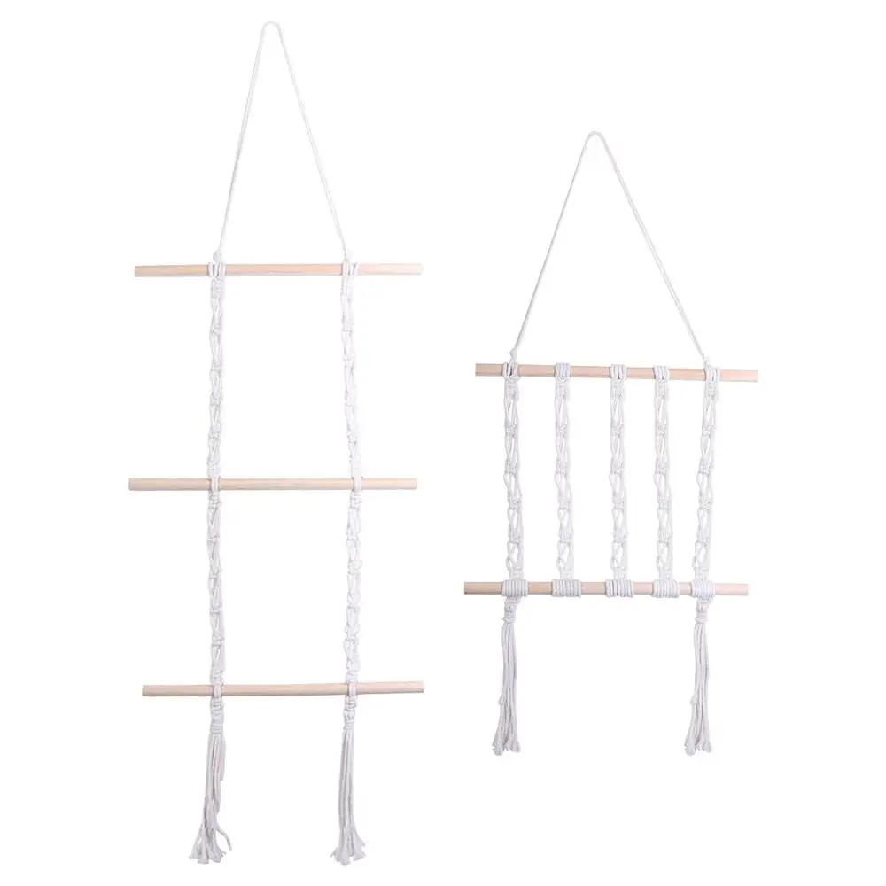 

Craft Cotton Rope Decorative Shelf Handmade Creative Storage Rack Stylish Exquisite Wall Hanging Pendant Bedroom