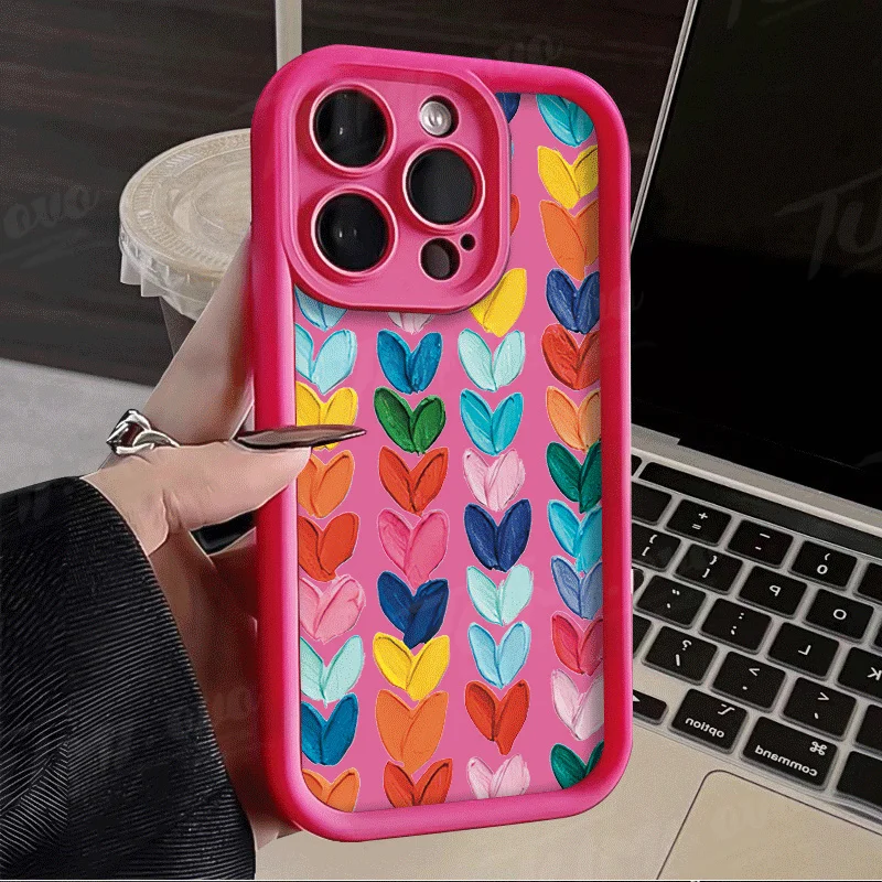 Rainbow Graffiti Love Heart TU Case for Samsung Galaxy A55 A15 A35 A25 A05 A05S 5G A24 A13 A23 A12 A22 A32 A52 A52S A71 A72 A51