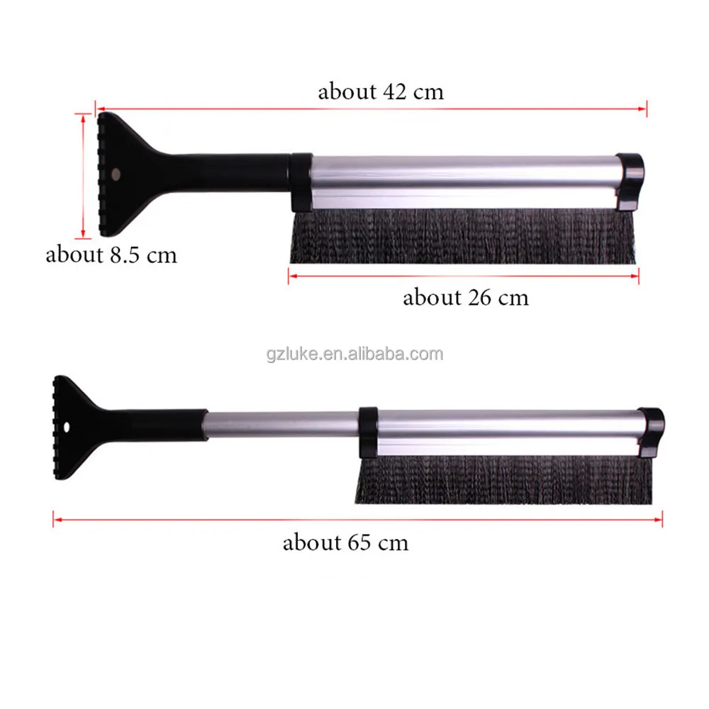 Telescopic Ice Scraper Windshield Ice Breaker Glass Brush Snow Remover Cleaner Tool Auto Window Winter Snow Shovel