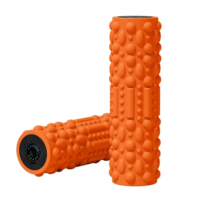 1pc Fitness Equipment Electric Foam Roller Whole Body Muscle Relaxer Beautiful Leg Massage Stick Roller Vibration Yoga Column