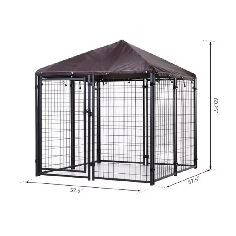 

Modular Dog Kennel Equipped With Oxford Cover High Quality Outdoor Dog Kennel Can Add Feeding Door