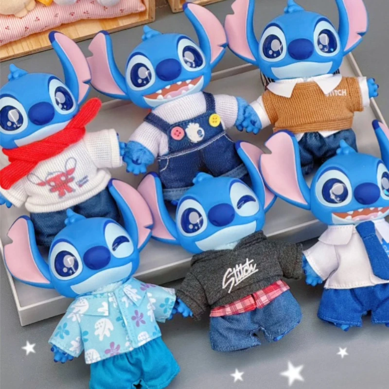 

Genuine Stitch Dress-Up Show Series Keychain Blind Box Figure Cute Vinyl Doll Anime Mystery Box Toys Birthday Surprise Gift
